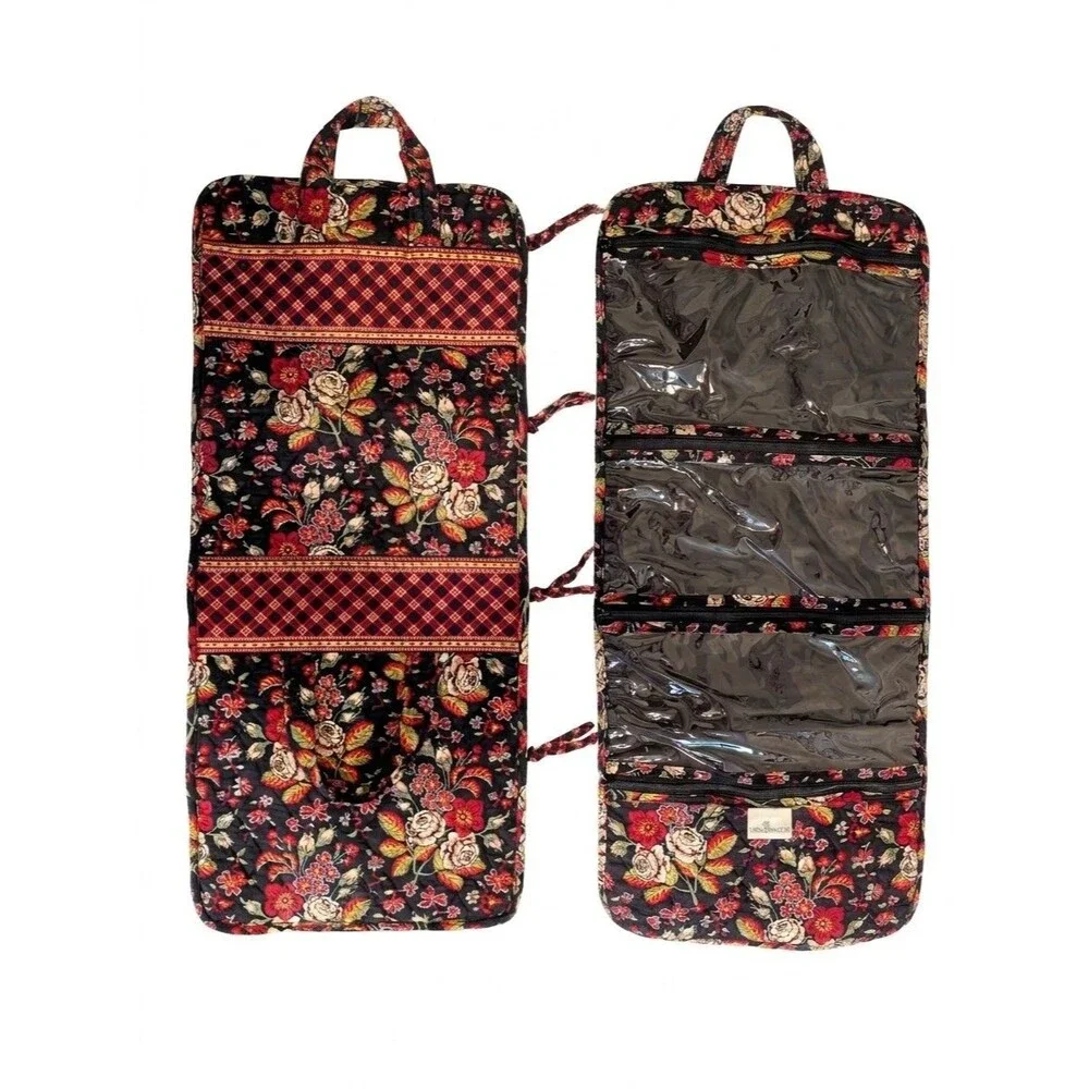 Vtg Vera Bradley Anastasia Hanging Travel Cosmetic Organizer Bag Very Good